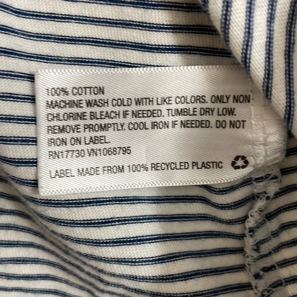 Universal Thread size XS blue and white striped tank - Picture 3 of 4